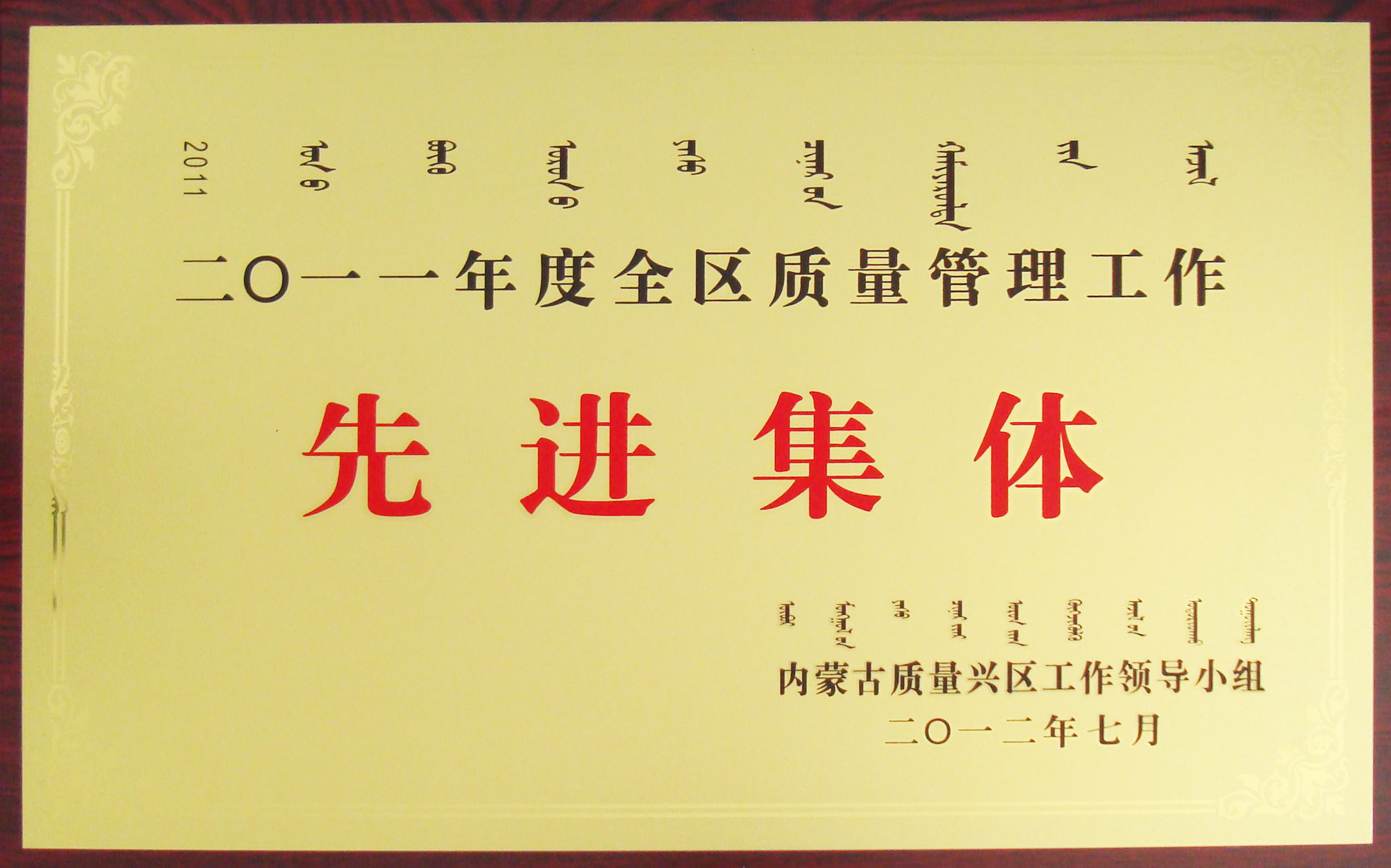 榮譽(yù)證書(shū)（自治區(qū)級(jí)）